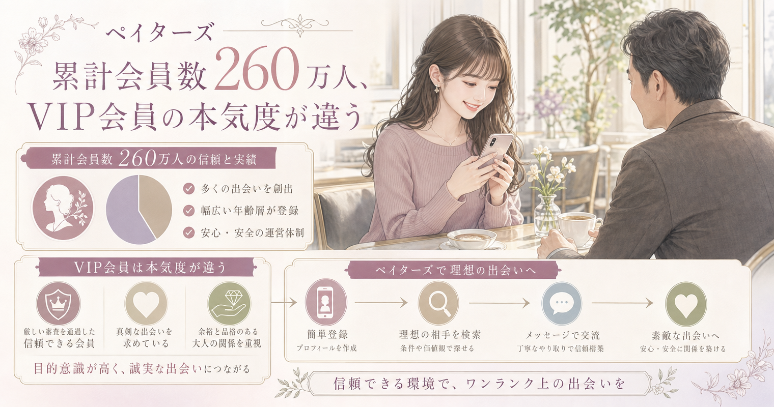 第3位:ペイターズ、累計会員数260万人、VIP会員の本気度が違う
