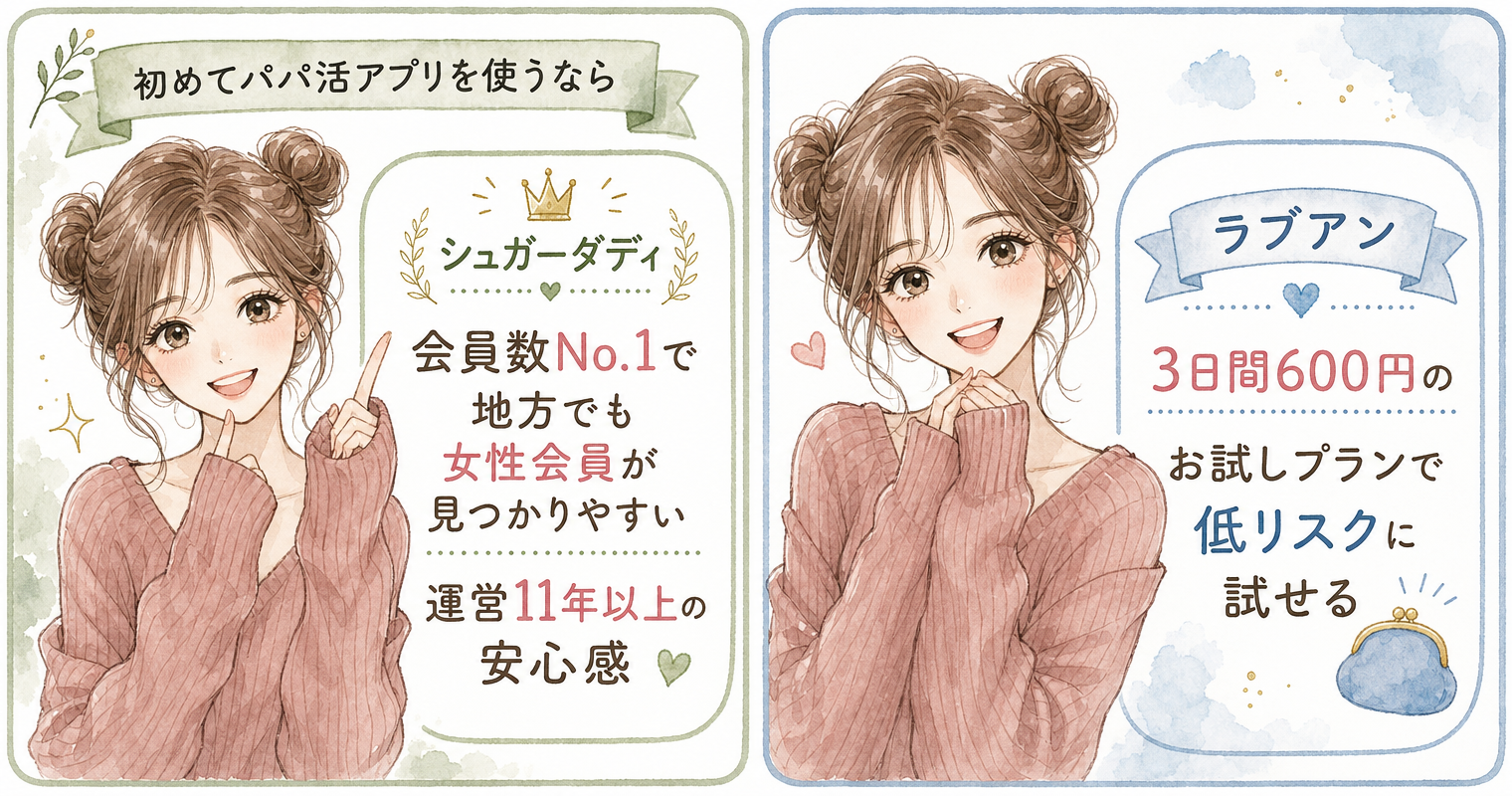 初めてパパ活アプリを使うなら