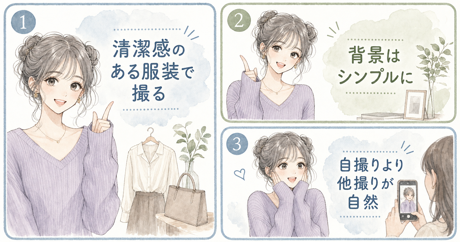 プロフィール写真は「清潔感」が最優先